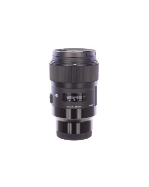 Sigma 35mm f1.4 DG ART lens, Sony E, with hood, case, box, MINT, 6 month guarantee