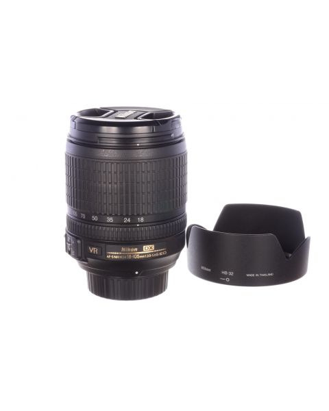 Nikon 18-105mm f3.5-5.6 AF-S DX G ED, with hood, stunning! 6 month guarantee